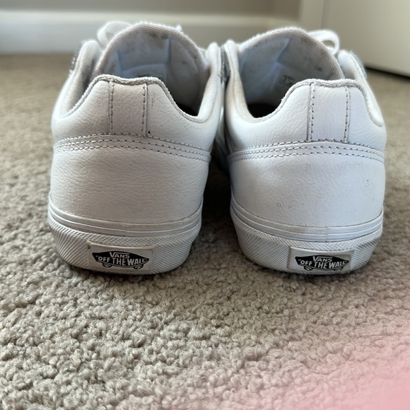 Women’s white leather Vans sneakers - Picture 4 of 5